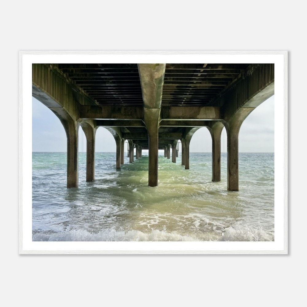 Bournemouth Beach Pier Print: Coastal Seascape Photography, UK Travel Decor - Matthew Webb Photography