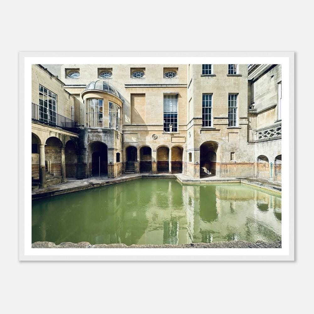 Roman Baths Photography Print | United Kingdom Travel Wall Art
