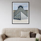 Louvre Museum Paris  Print: Modern Travel Wall Art, Minimalist Architecture Photography, France Gift