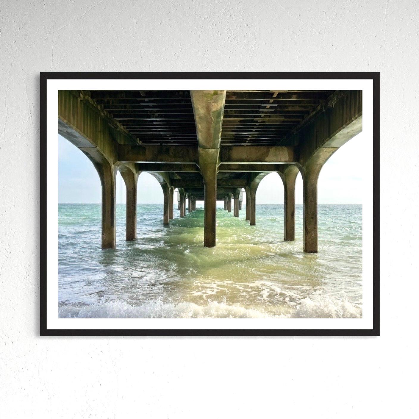 Bournemouth Beach Pier Print: Coastal Seascape Photography, UK Travel Decor - Matthew Webb Photography