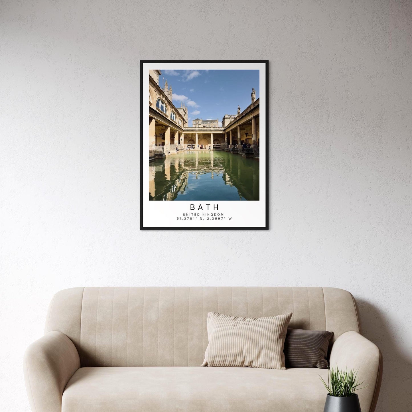 Bath Travel Print- Roman Baths, Architecture Photography Wall Art Poster, Personalized gift
