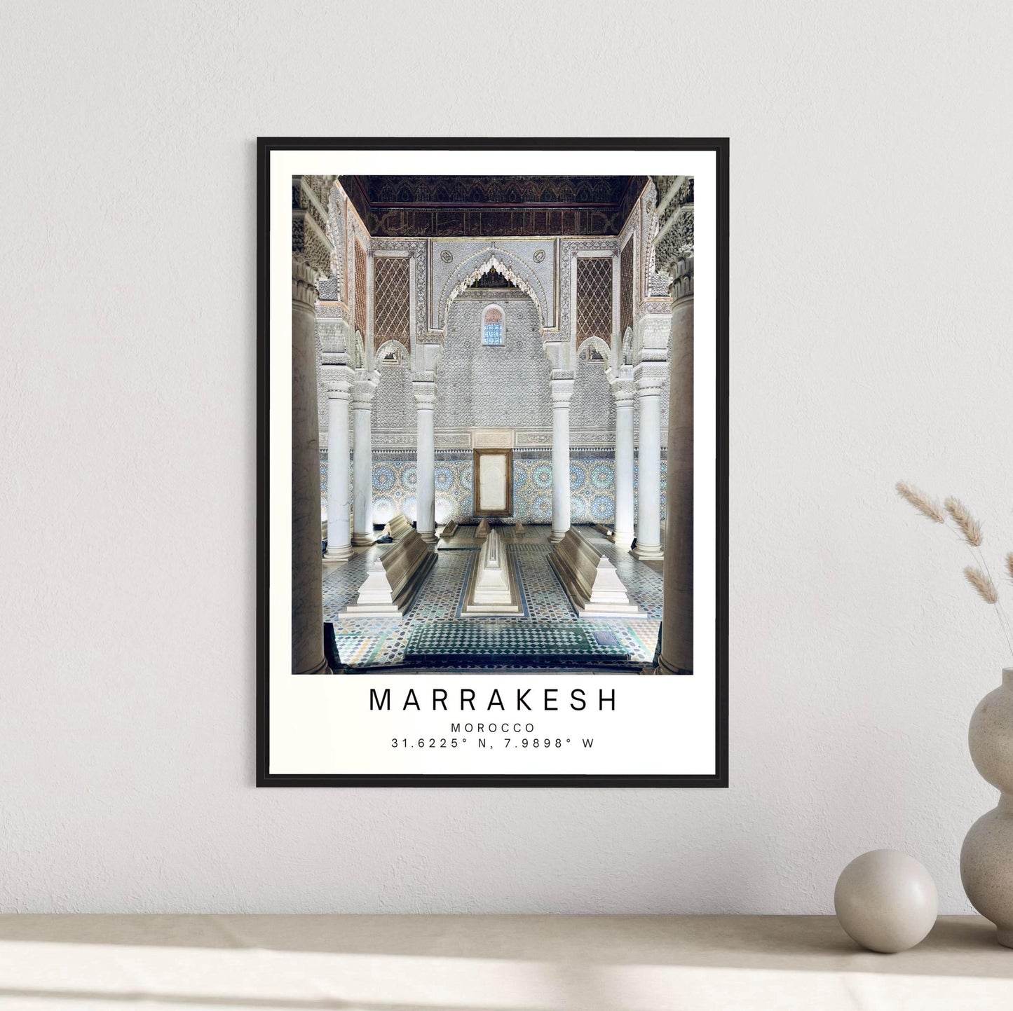 Marrakesh Saadian Tombs Print: Moroccan Architecture Wall Art, Islamic Photography Travel Gift - Matthew Webb Photography