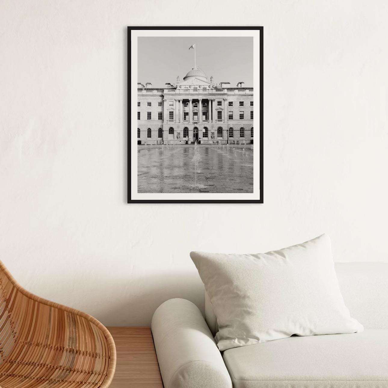 Somerset House London Print: Black and White Architecture Wall Art, Historic UK Photography - Matthew Webb Photography