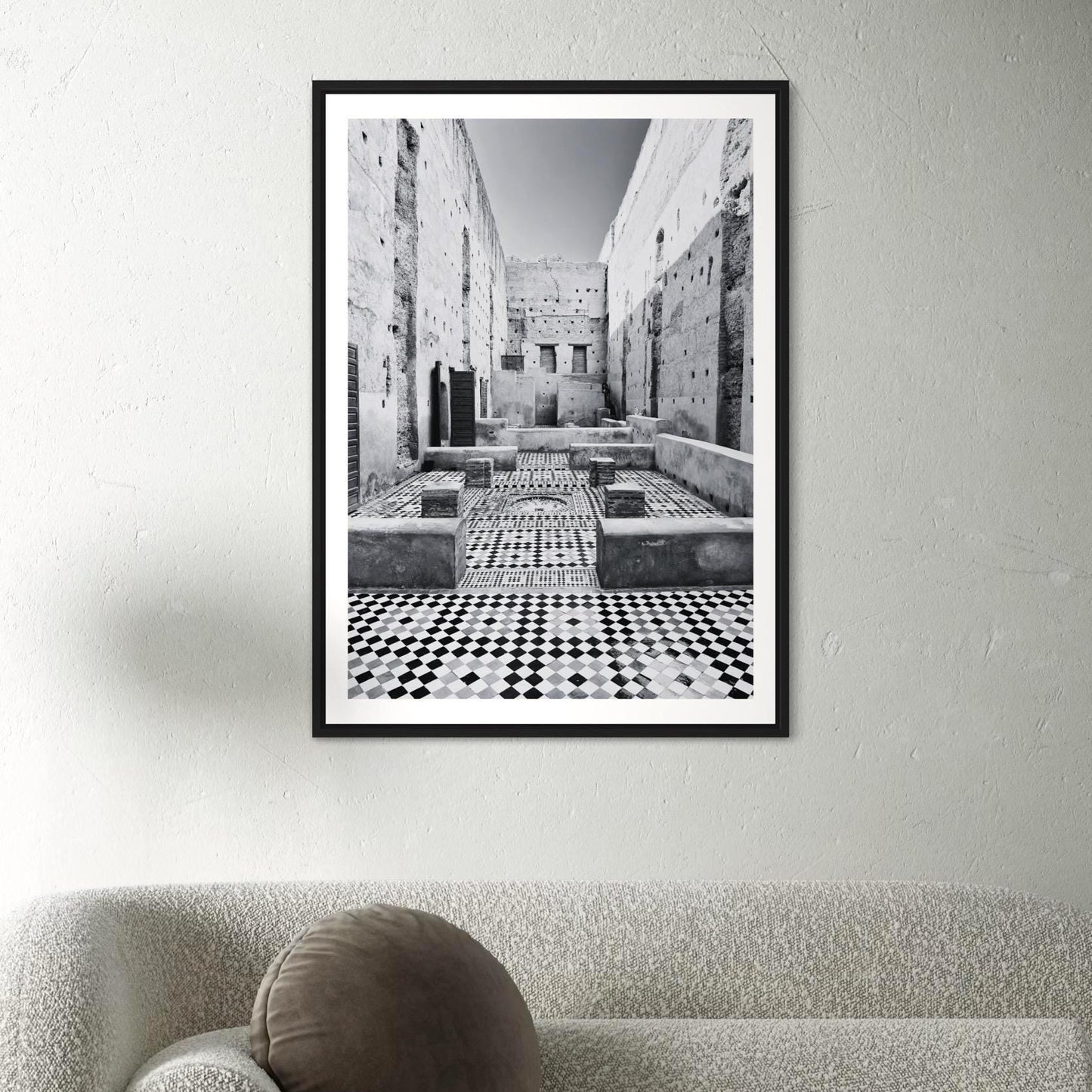 El Badi Palace Print - Marrakech Black and White Photography, Morocco Wall Art - Matthew Webb Photography
