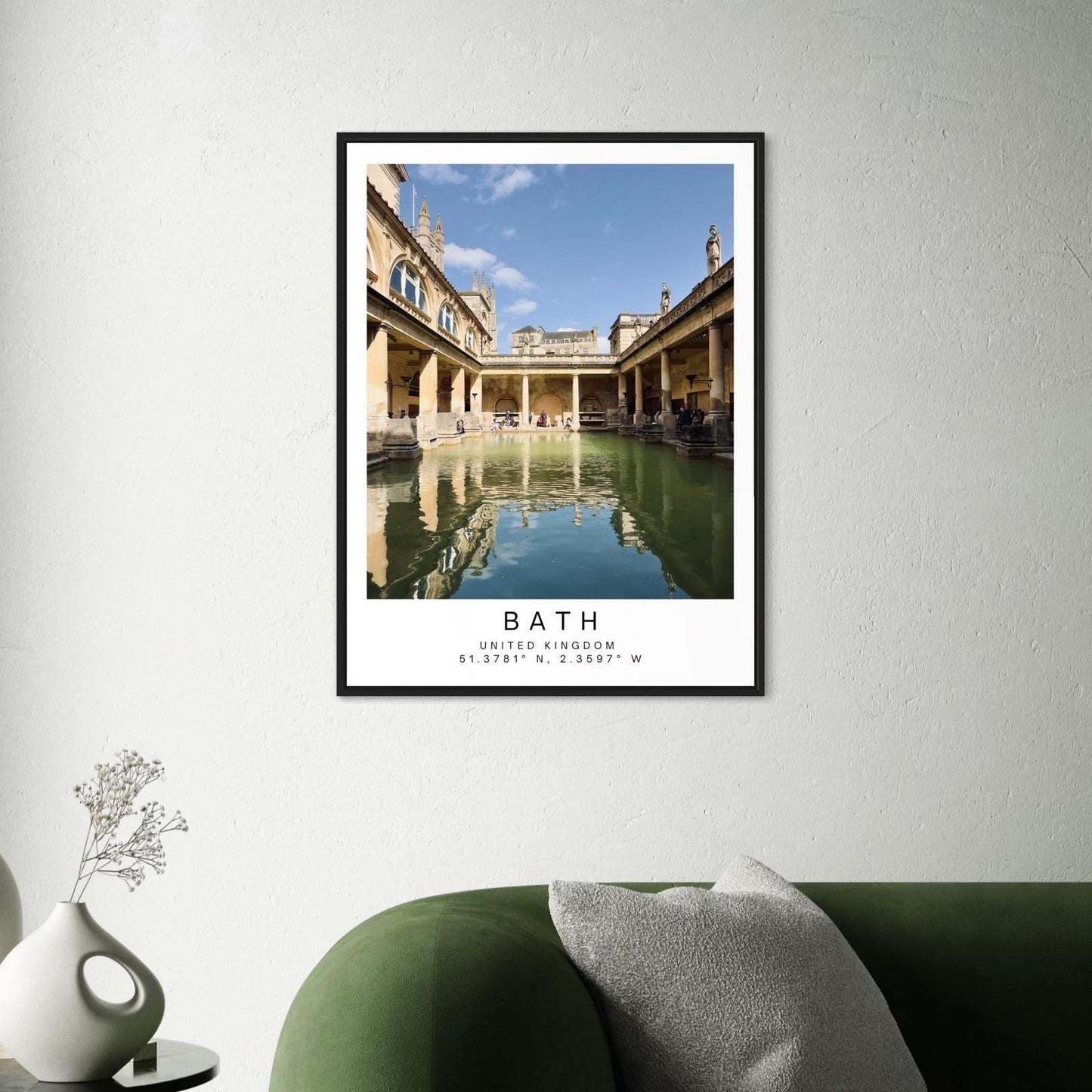 Bath Travel Print- Roman Baths, Architecture Photography Wall Art Poster, Personalized gift