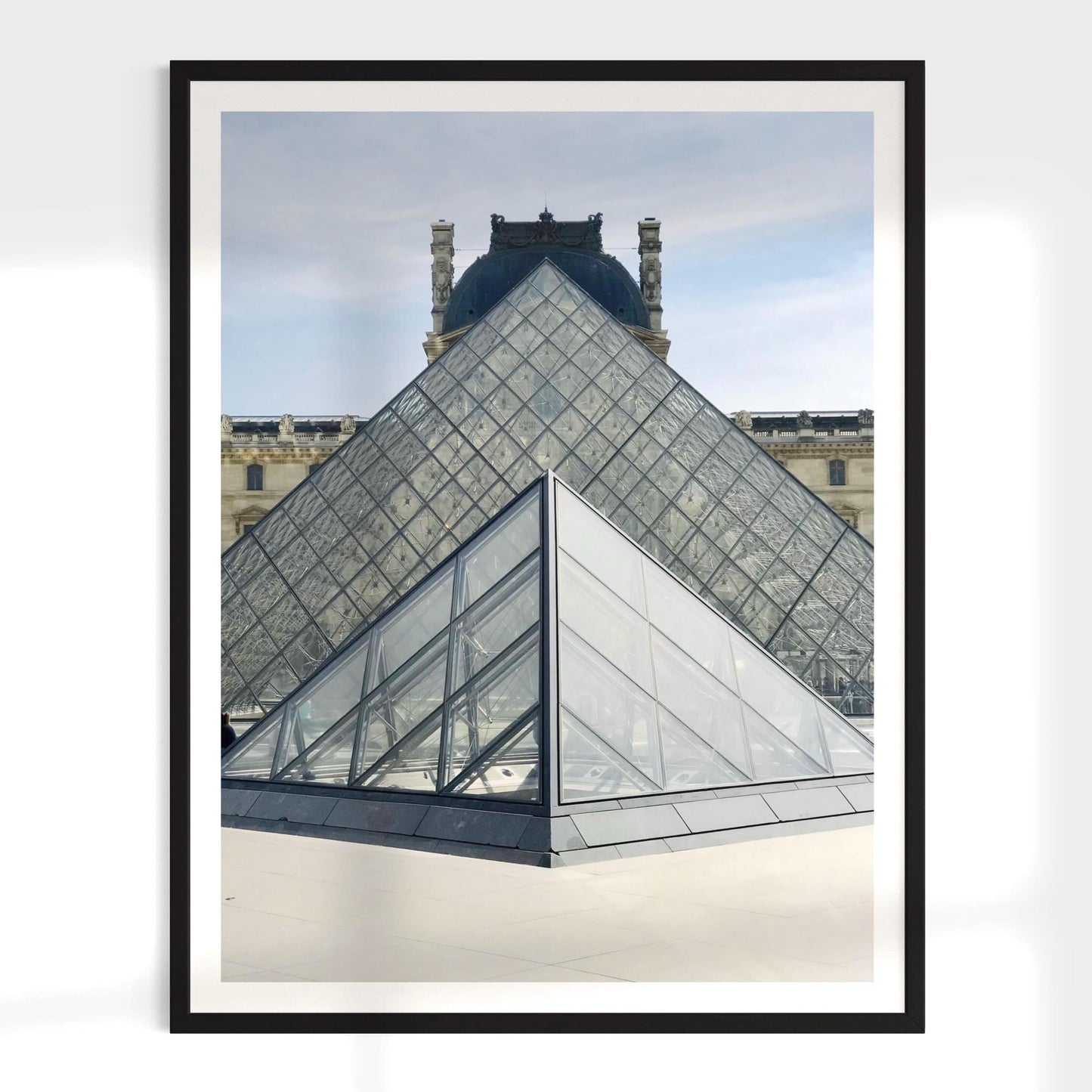Louvre Museum Paris  Print: Modern Travel Wall Art, Minimalist Architecture Photography, France Gift