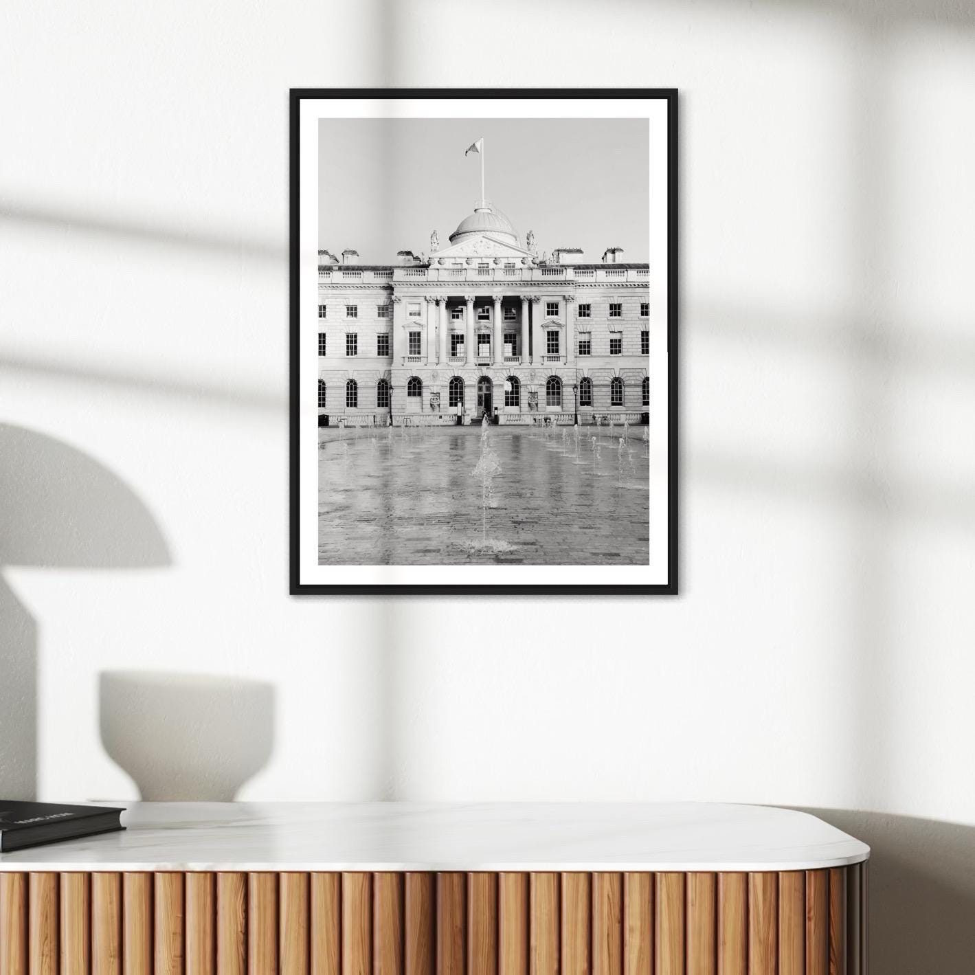 Somerset House London Print: Black and White Architecture Wall Art, Historic UK Photography - Matthew Webb Photography