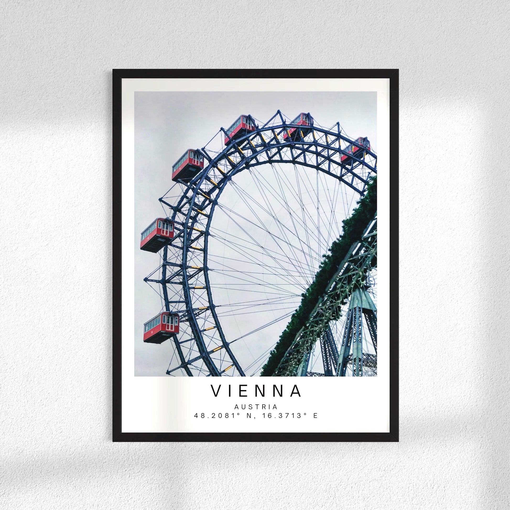 Vienna Prater Travel Print - Vintage Ferris Wheel, Austria Photography Wall Art, Personalized Poster Gift - Matthew Webb Photography
