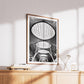Madrid Architecture Print: Richard Rogers Airport Design, Black and White Geometric Photography
