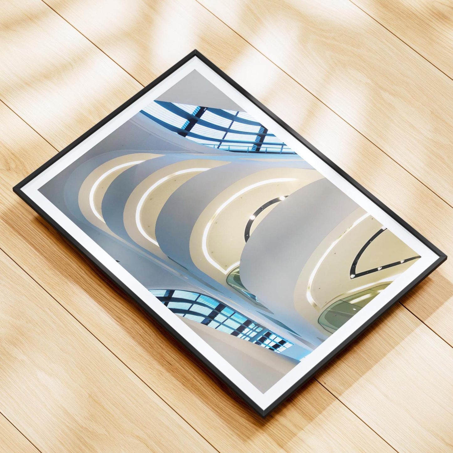 Zaha Hadid Poster - Vienna Architecture, Framed Modern Wall Art, Geometric Art Photography, Architect gift