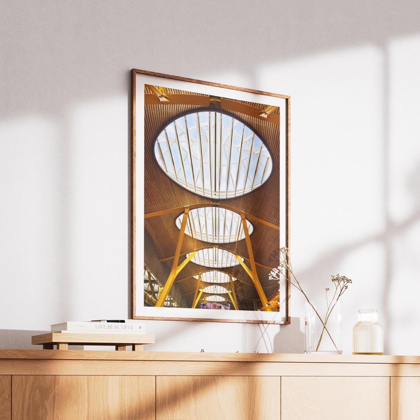 Richard Rogers Architecture Print - Modern Design Poster, Geometric Symmetry Photography, Madrid Barajas Airport