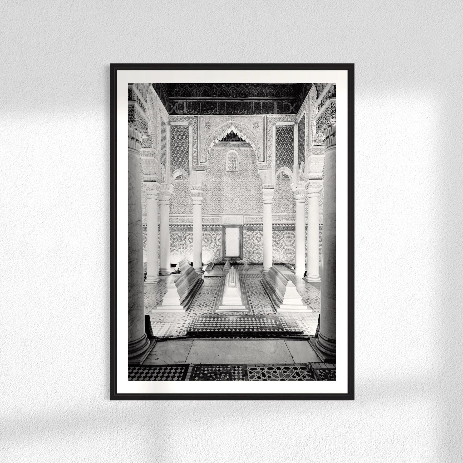 Saadian Tombs Print – Marrakech Wall Art Black and White Architecture Photography, Islamic Morocco Gift - Matthew Webb Photography