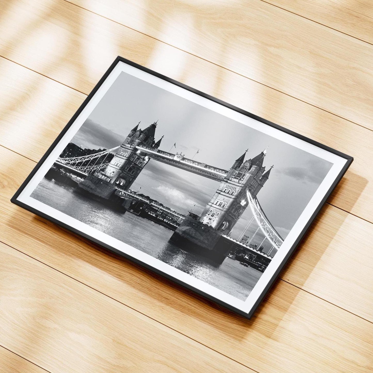 Black and White Tower Bridge Print - London Wall Art, Architecture, Photography, UK