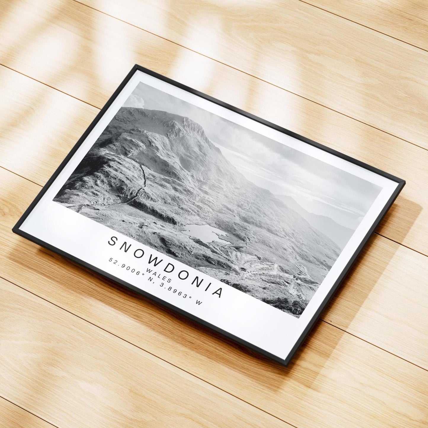 Snowdonia Wall Art – Wales Mountain Travel Poster, Personalised Welsh Gift