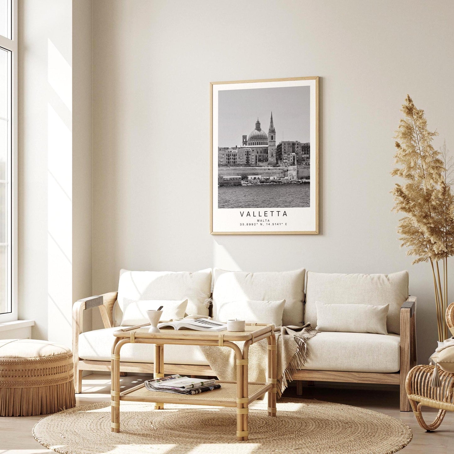 Valletta Malta Travel Print: Coastal City Photography Wall Art Poster, Personalisable