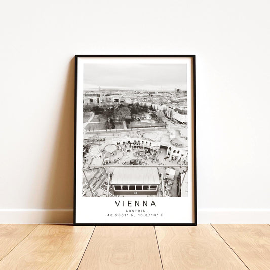 Vienna Prater Ferris Wheel Print: Austria Travel Wall Art, Scenic Landmark Photography, European Gift