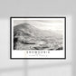 Snowdonia Wall Art – Wales Mountain Travel Poster, Personalised Welsh Gift
