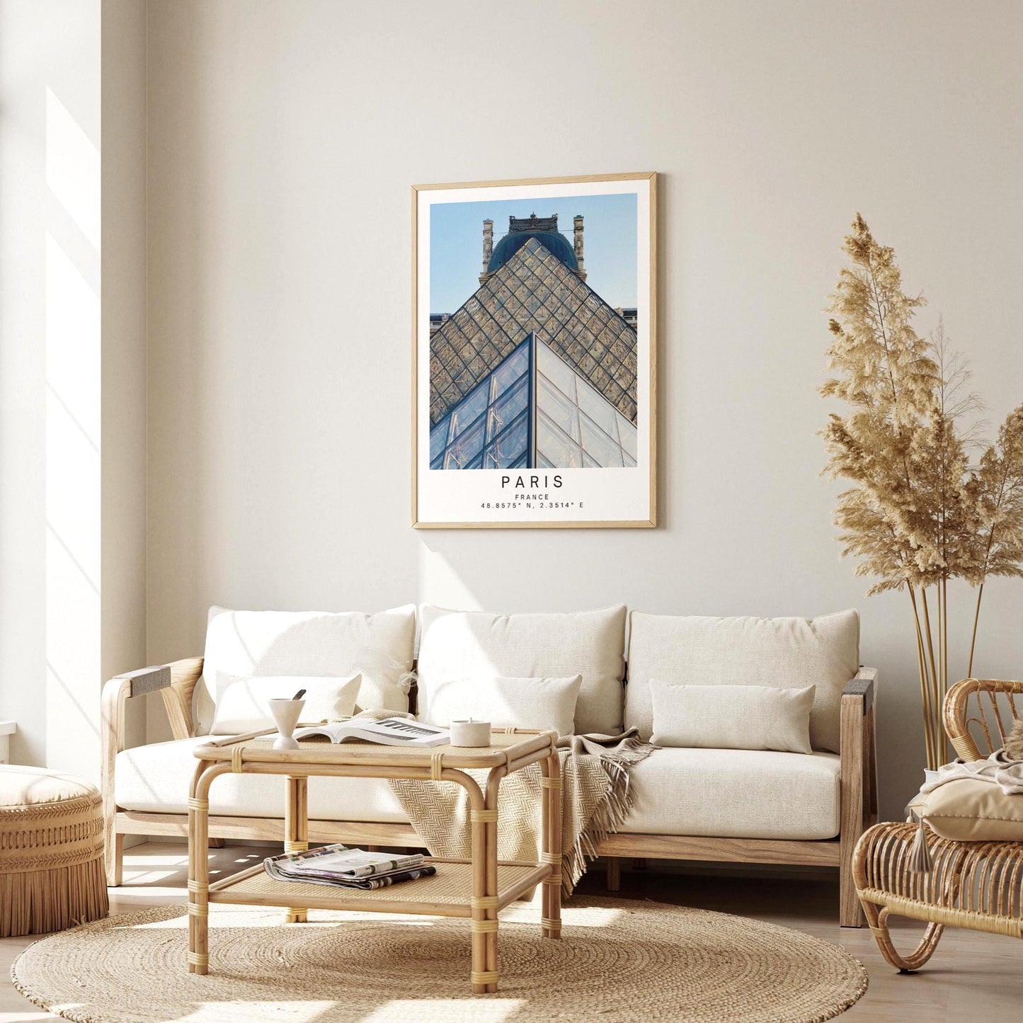 Louvre Pyramid Print - Paris Wall Art, French Architecture Travel Poster, Modern Photography - Matthew Webb Photography