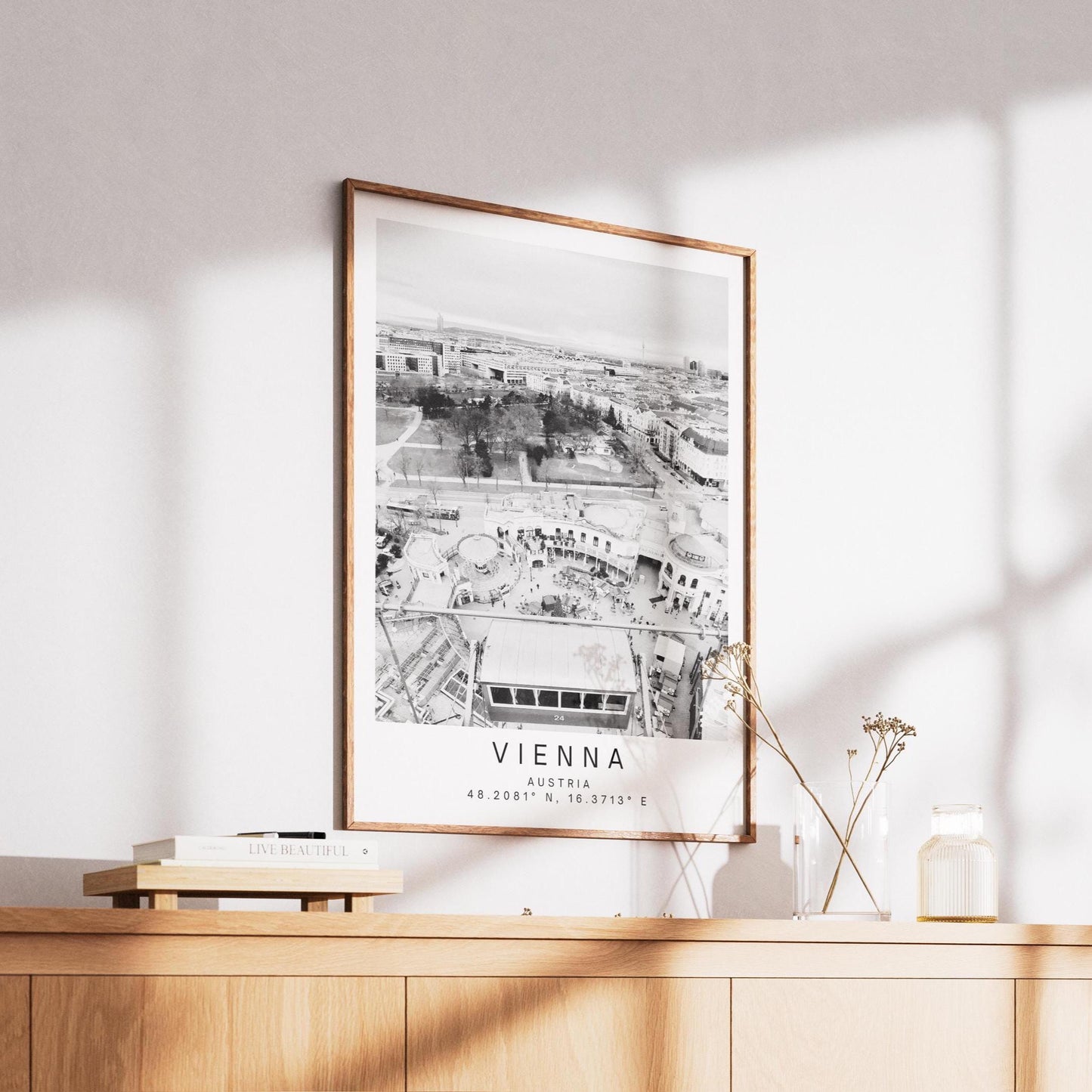 Vienna Prater Ferris Wheel Print: Austria Travel Wall Art, Scenic Landmark Photography, European Gift