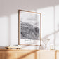 Snowdon Mountain Print: Monochrome Wales Landscape Photography, Minimalist Wall Art for Hikers