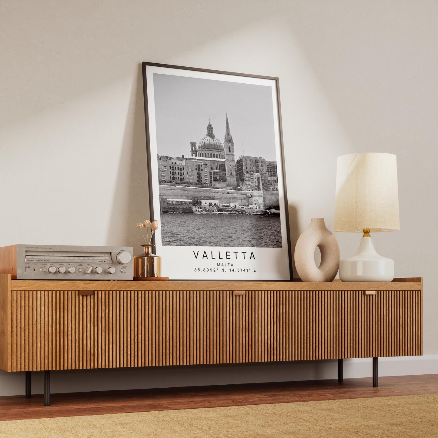 Valletta Malta Travel Print: Coastal City Photography Wall Art Poster, Personalisable
