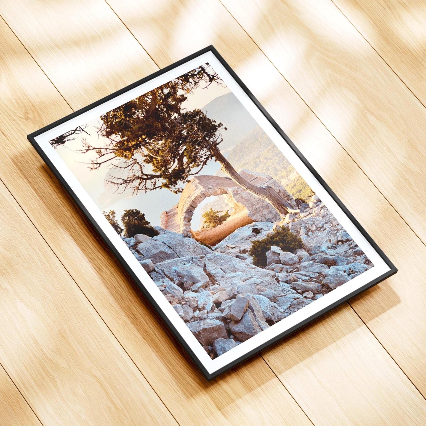Rhodes Greece Print – Monolithos Castle, Mediterranean Coastal Photography