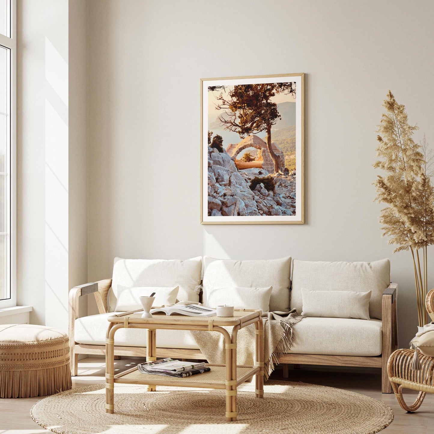 Rhodes Greece Print – Monolithos Castle, Mediterranean Coastal Photography