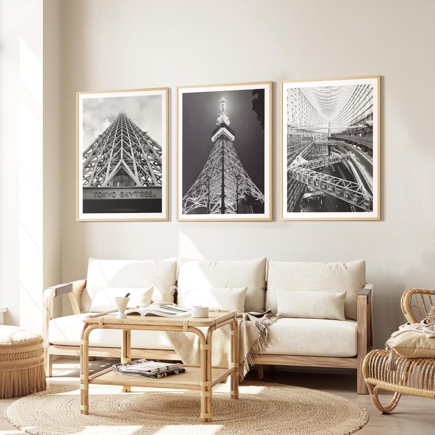 Tokyo Photography Print Set – Black and White Japanese Architecture