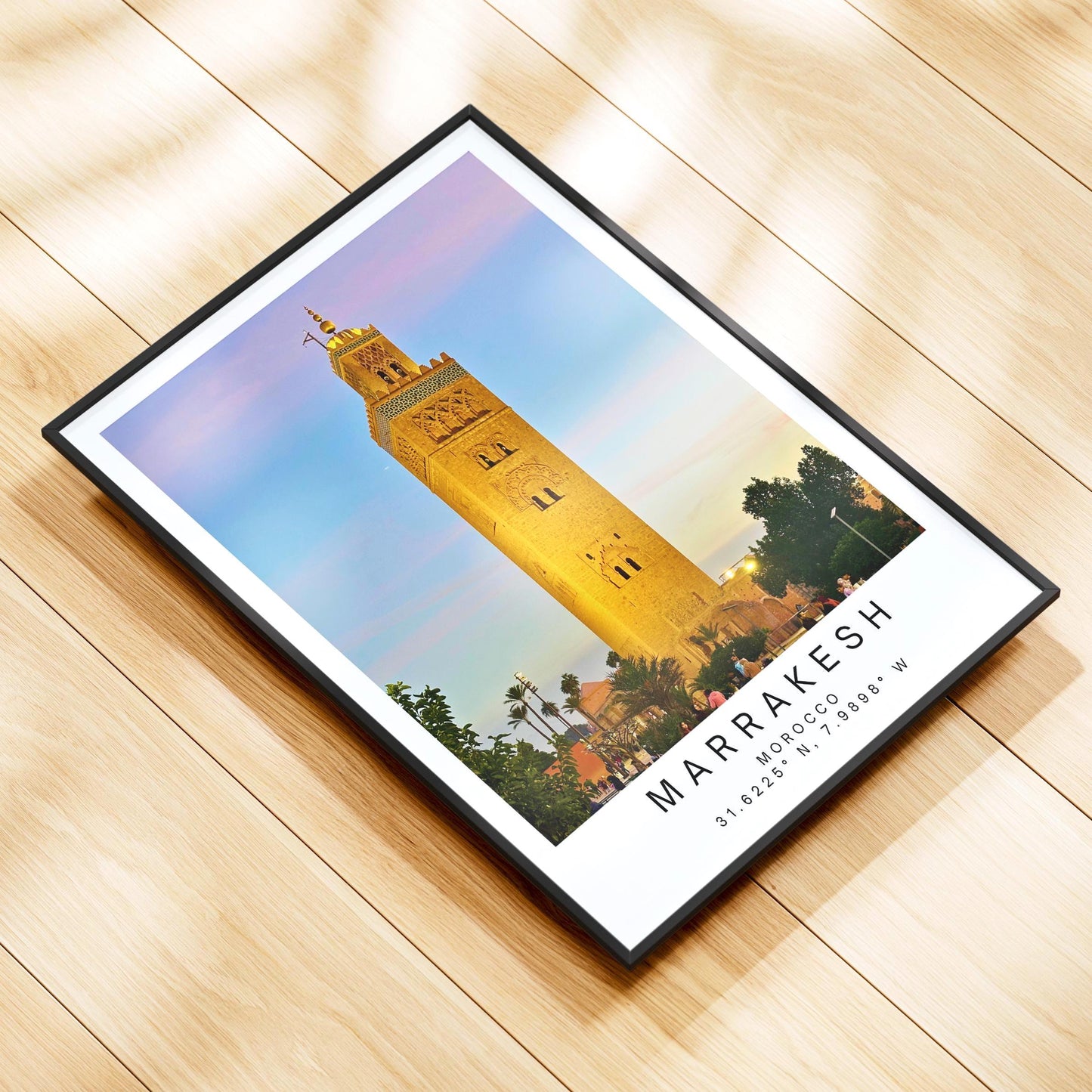 Marrakesh Morocco Print, Koutoubia Mosque Art, Travel Photography, Cityscape Poster