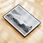 Chalk Cliffs Poster - Coastal Wall Art, Black and White Photography, Print or Framed