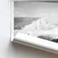 Chalk Cliffs Poster - Coastal Wall Art, Black and White Photography, Print or Framed