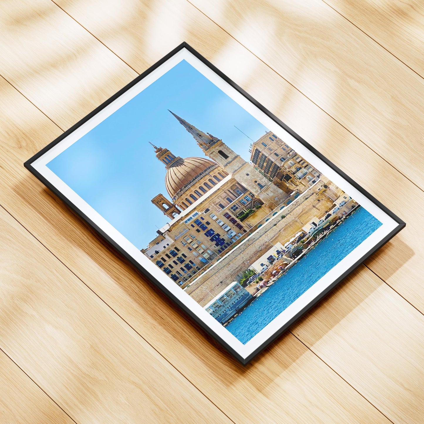 Malta Art Poster - Coastal Wall Decor, Photography Print, Mediterranean Architecture, Travel Gift