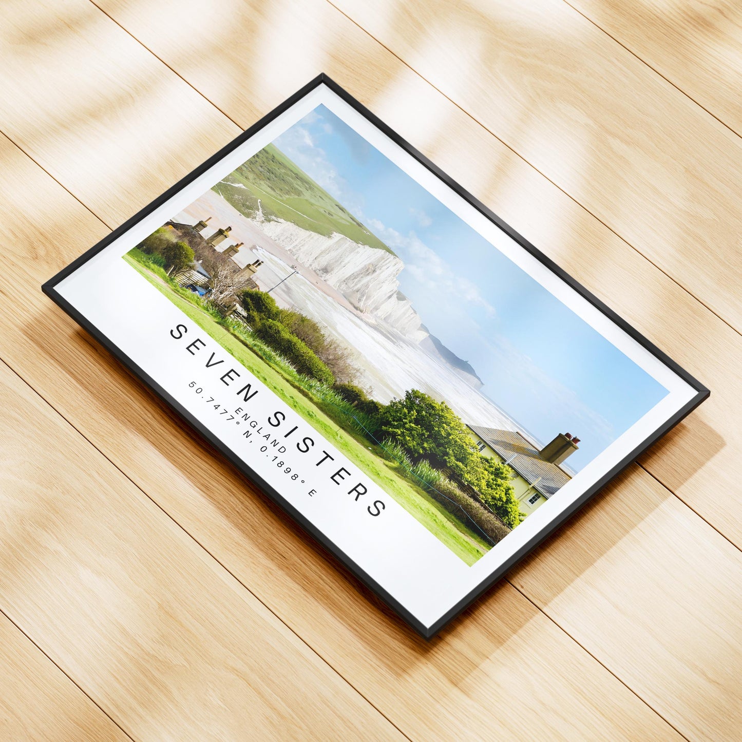 East Sussex Travel Poster – Coastal Sea Photography, Beach Landscape, Personalized gift