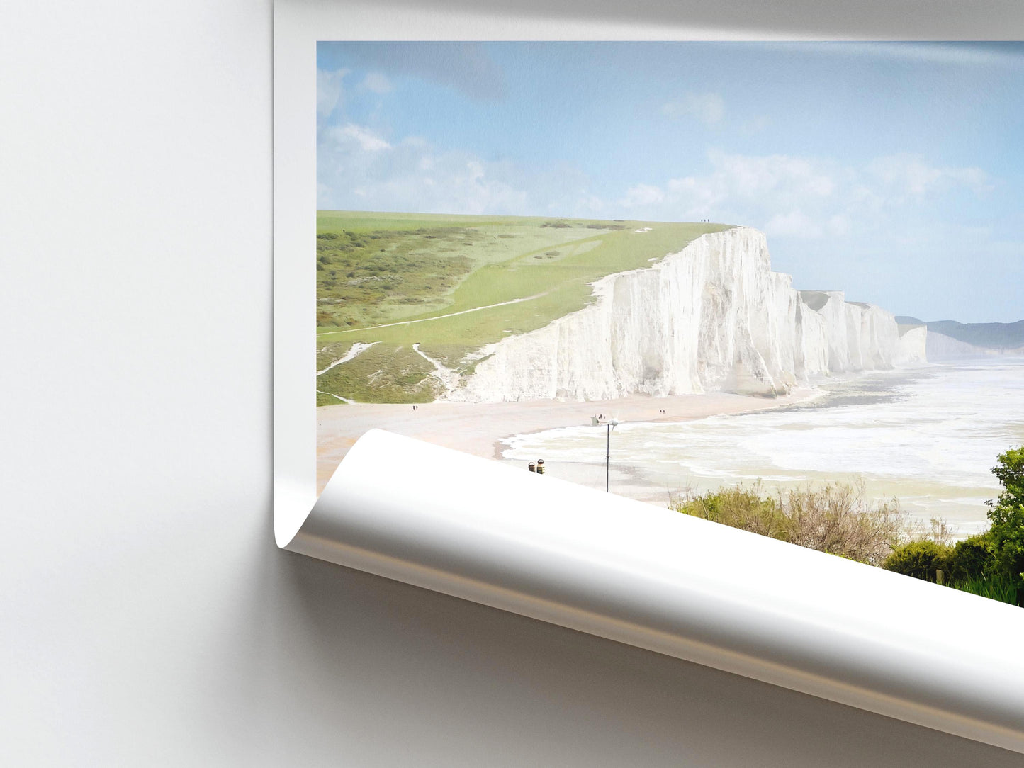 East Sussex Travel Poster – Coastal Sea Photography, Beach Landscape, Personalized gift