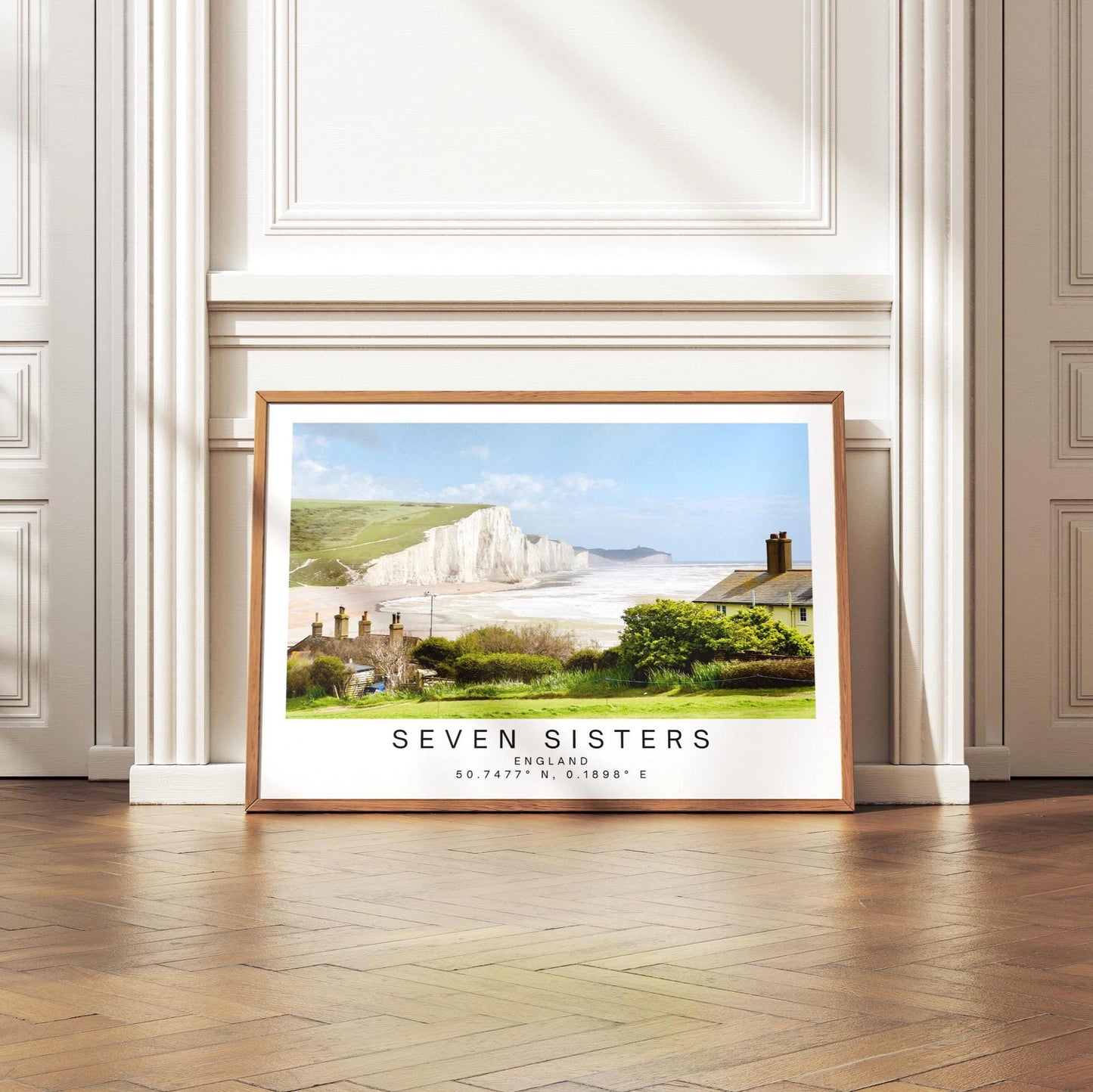 East Sussex Travel Poster – Coastal Sea Photography, Beach Landscape, Personalized gift