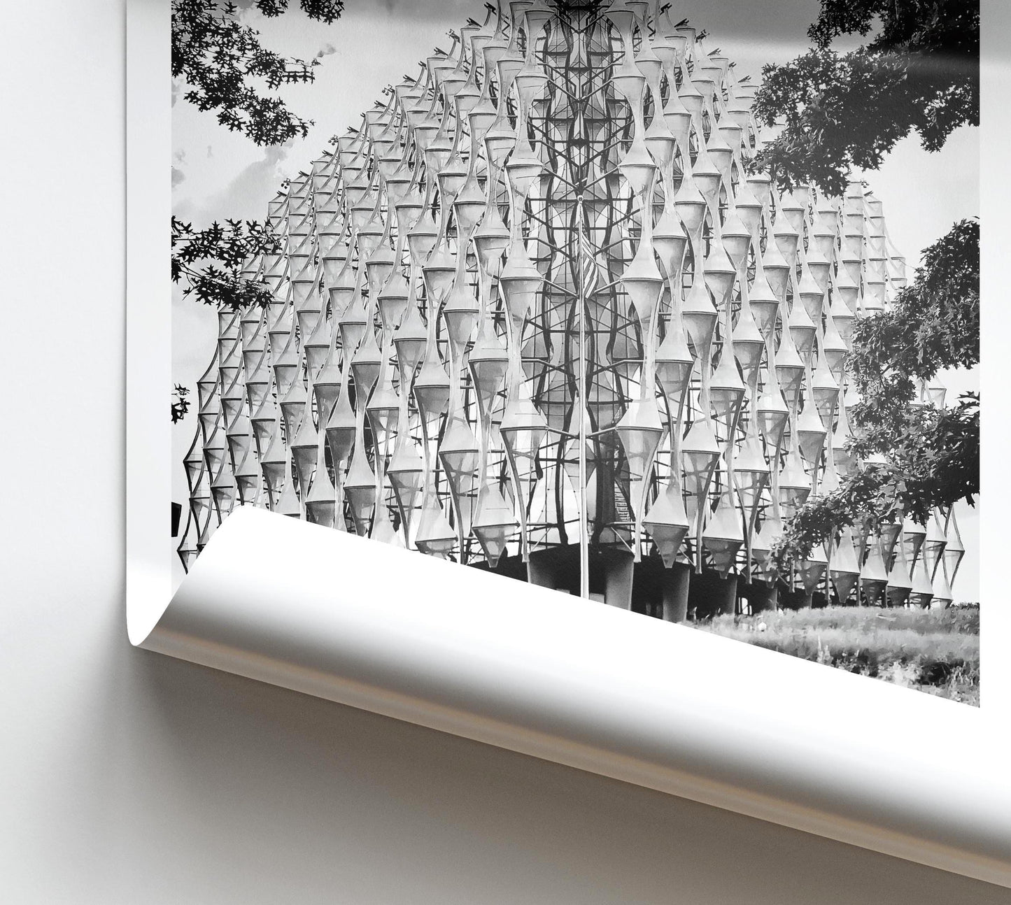 US Embassy Battersea London Print - Black and White Architecture Photography, Wall Art Decor - Matthew Webb Photography