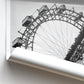 Vienna Ferris Wheel Print: Black and White Austria Landmark Photography
