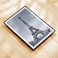 Black and White Eiffel Tower Print - Paris Photography Wall Art, France Travel Poster