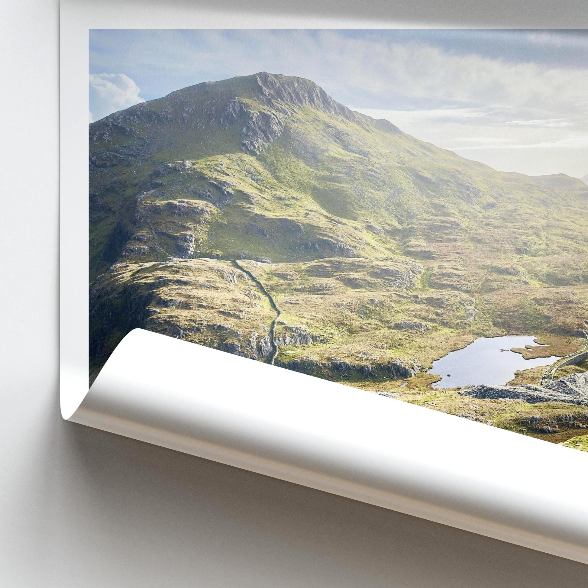 Snowdon Wales Print, Mountain Landscape Art, Minimalist Wall Decor - Matthew Webb Photography