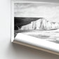 Black and White Coastal Photography Wall Art - Seven Sisters Fine Art Print - Matthew Webb Photography