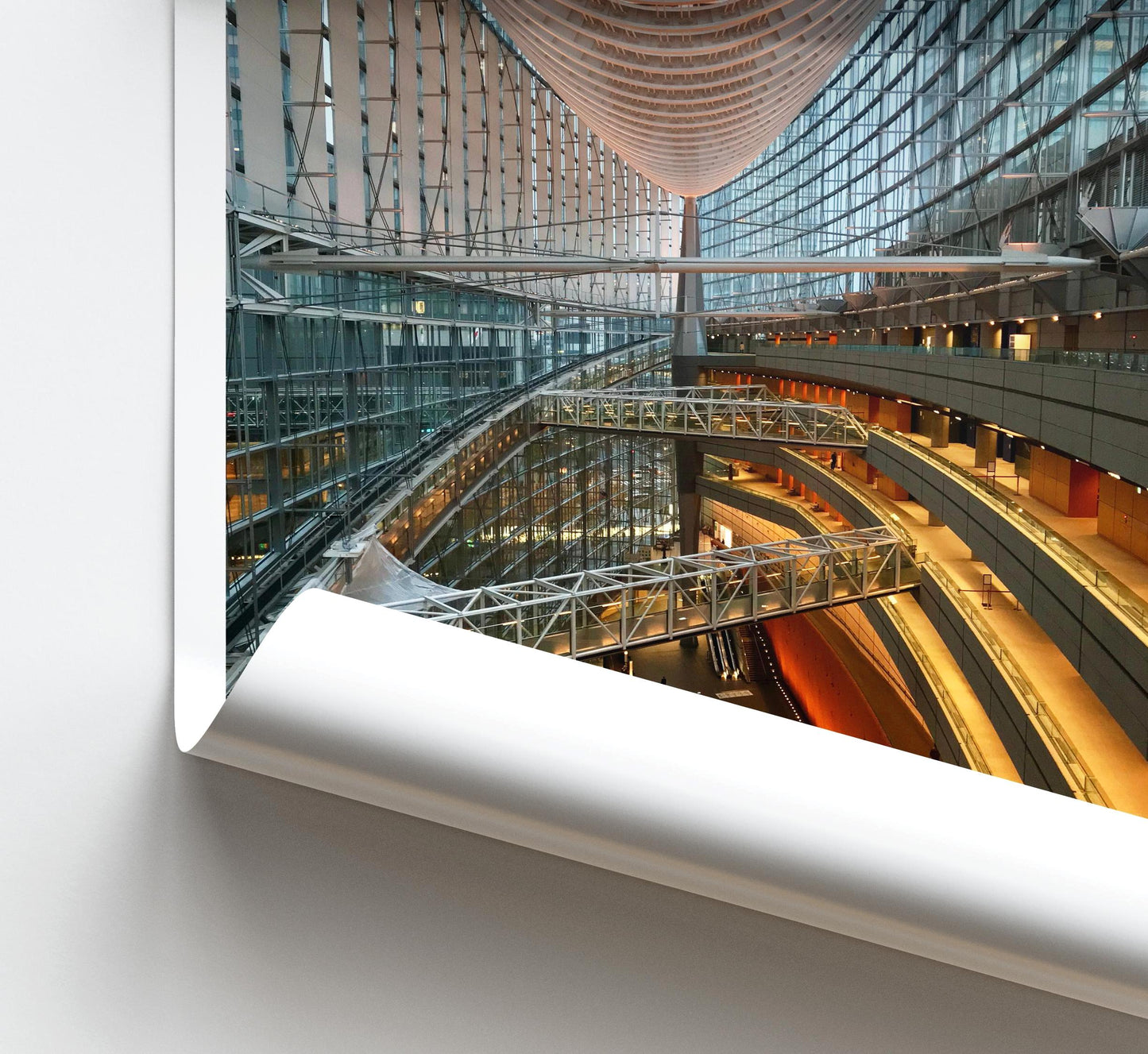 Tokyo Forum Print - Japanese Architecture, Geometric Photography Wall Art, Architect gift