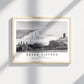 South Downs Travel Wall Art - Black and White Coastal Photography, Print or Framed Personalized Gift
