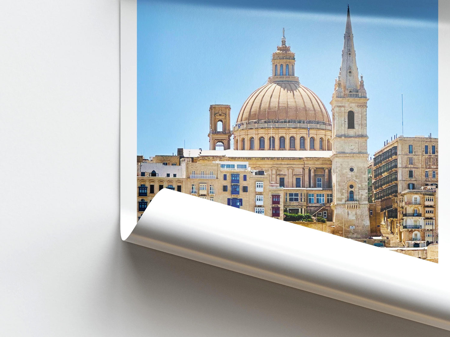 Malta Art Poster - Coastal Wall Decor, Photography Print, Mediterranean Architecture, Travel Gift