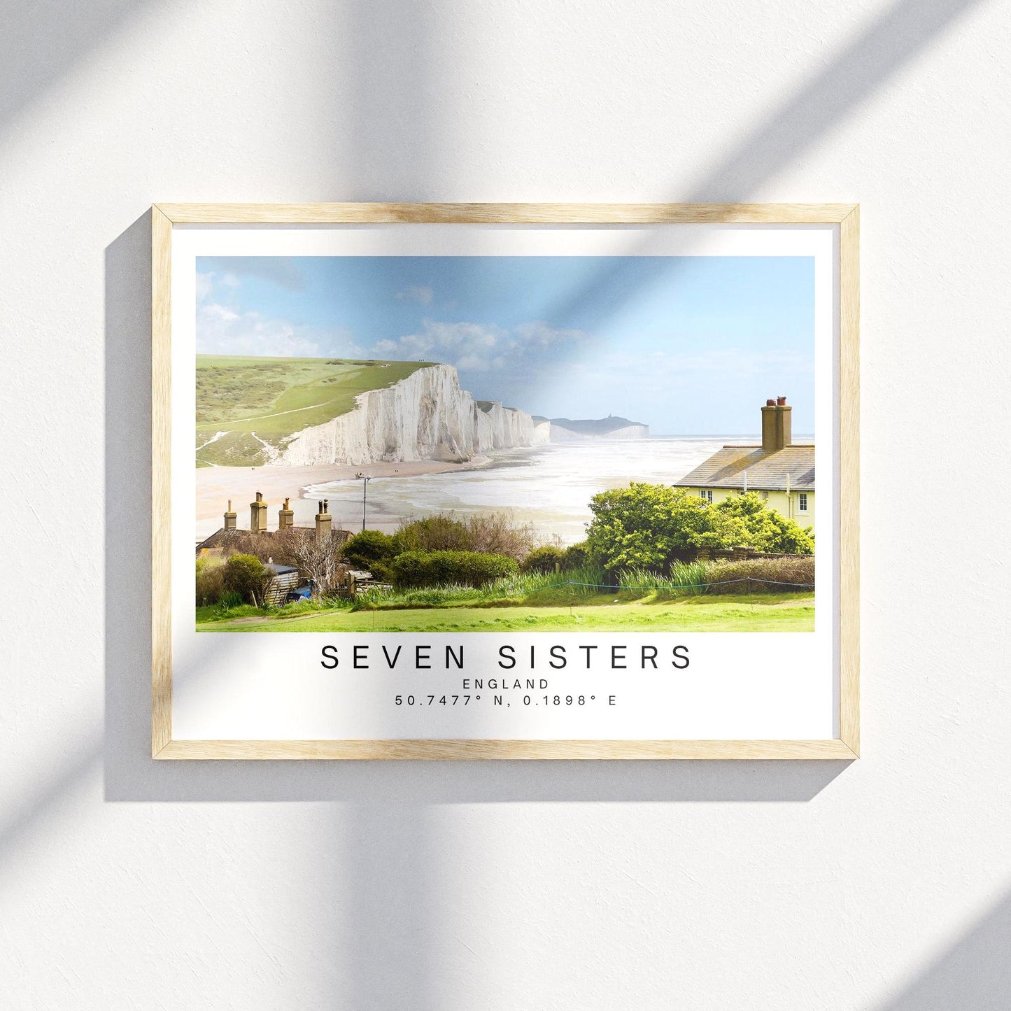 East Sussex Travel Poster – Coastal Sea Photography, Beach Landscape, Personalized gift