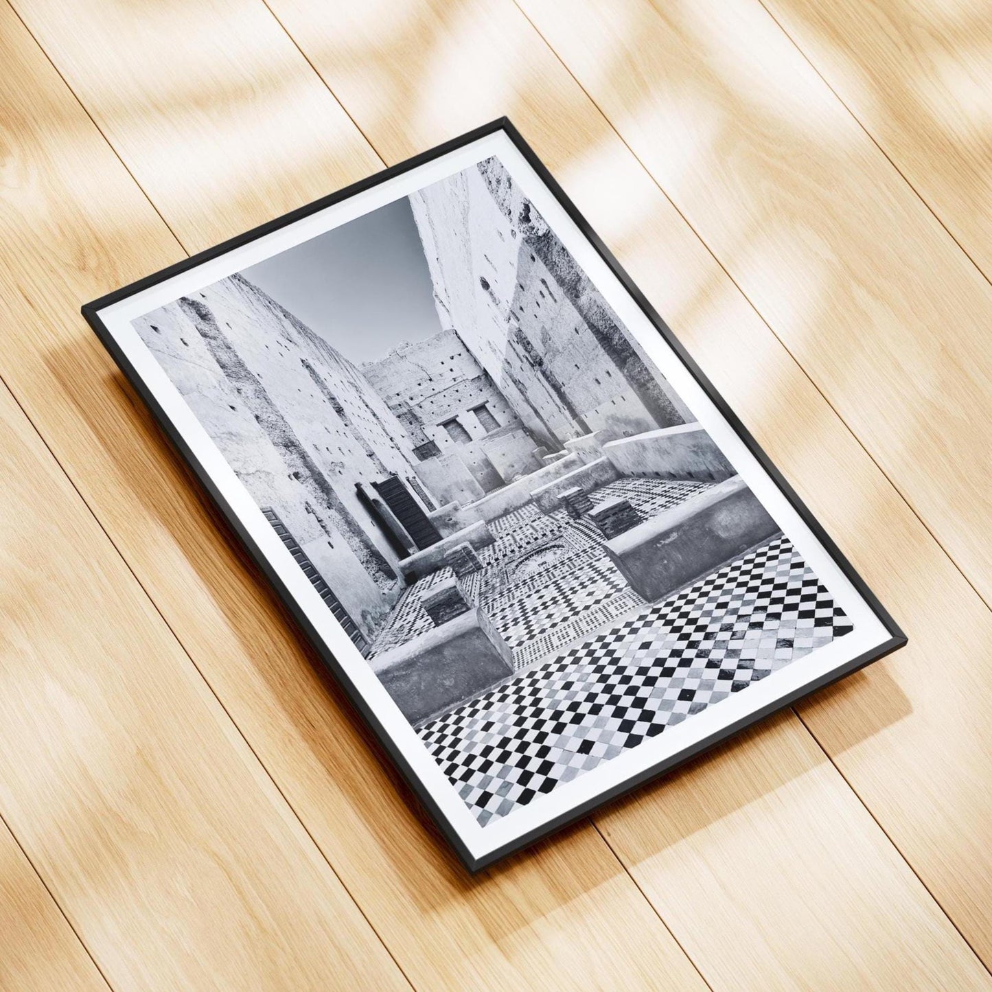 El Badi Palace Print - Marrakech Black and White Photography, Morocco Wall Art - Matthew Webb Photography