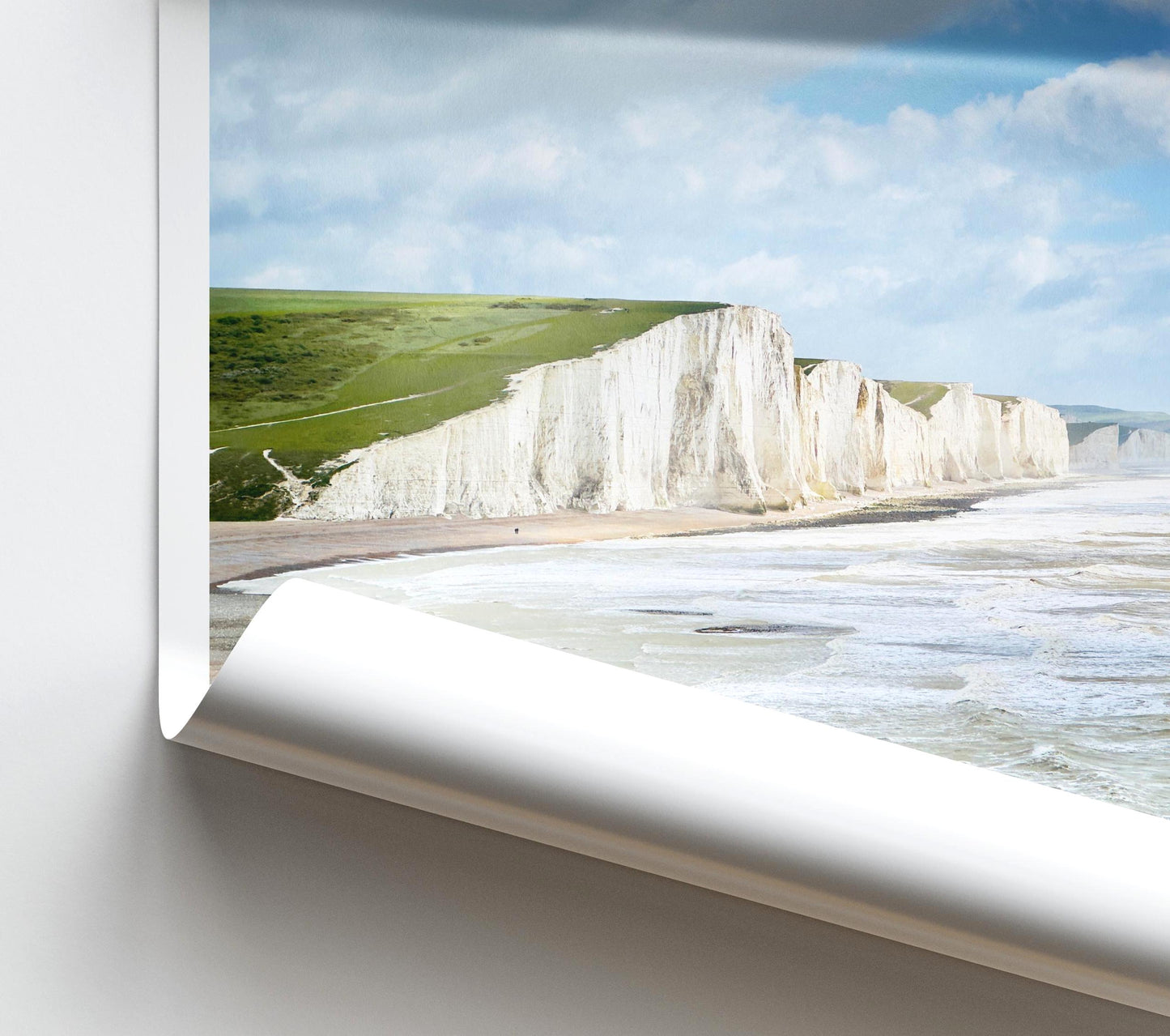 Seven Sisters Chalk Cliffs Print - Coastal Wall Art, Beach Landscape Photography, Digital / Print / Framed - Matthew Webb Photography