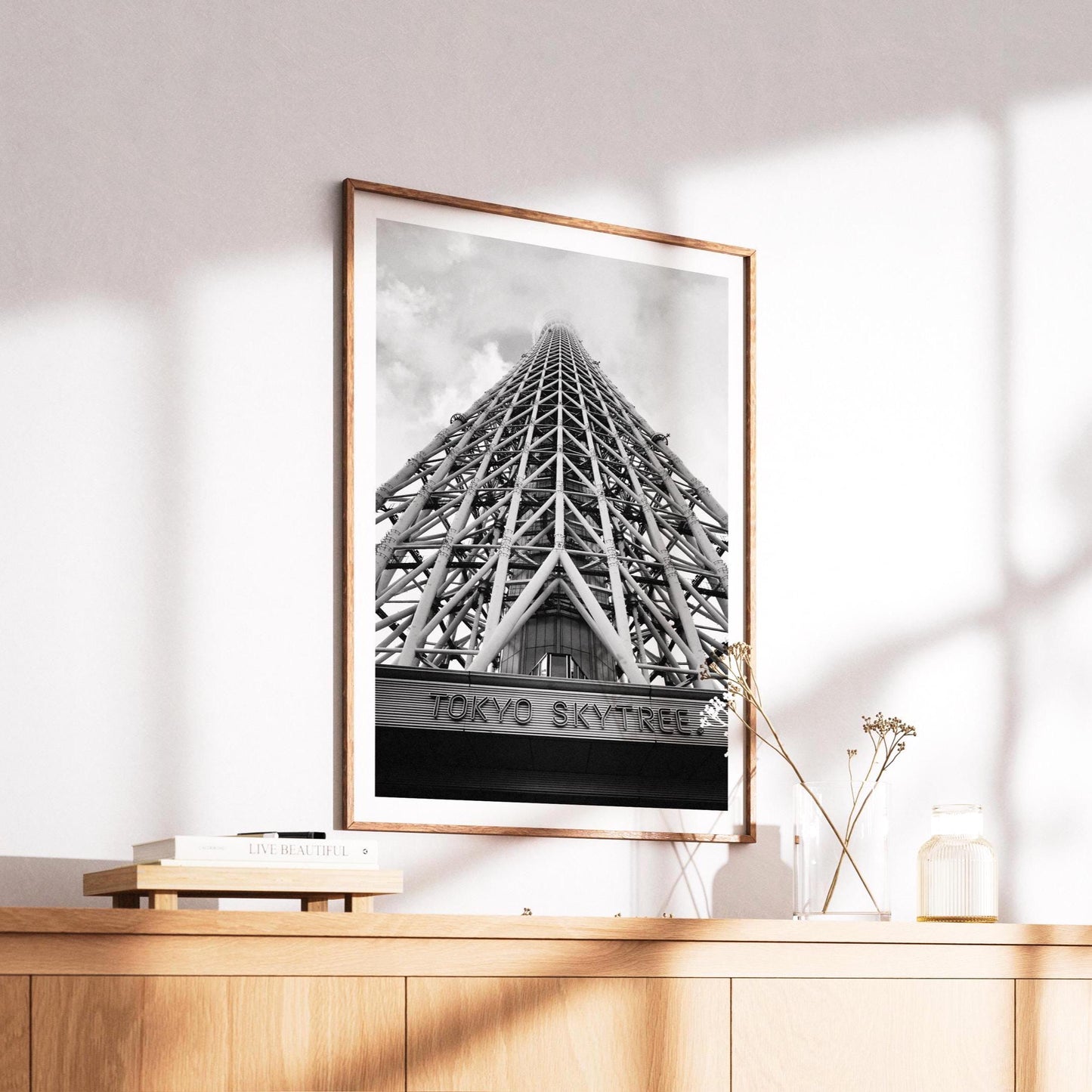 Tokyo Skytree Print - Black and White Japanese Architecture Photography Art