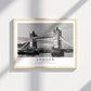 Personalised Tower Bridge Print - London Coordinates Wall Art, Custom Travel Gift, , Black and white photography - Matthew Webb Photography