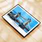 London Tower Bridge Travel Poster - UK England Photography Wall Art Print, Personalized gift - Matthew Webb Photography