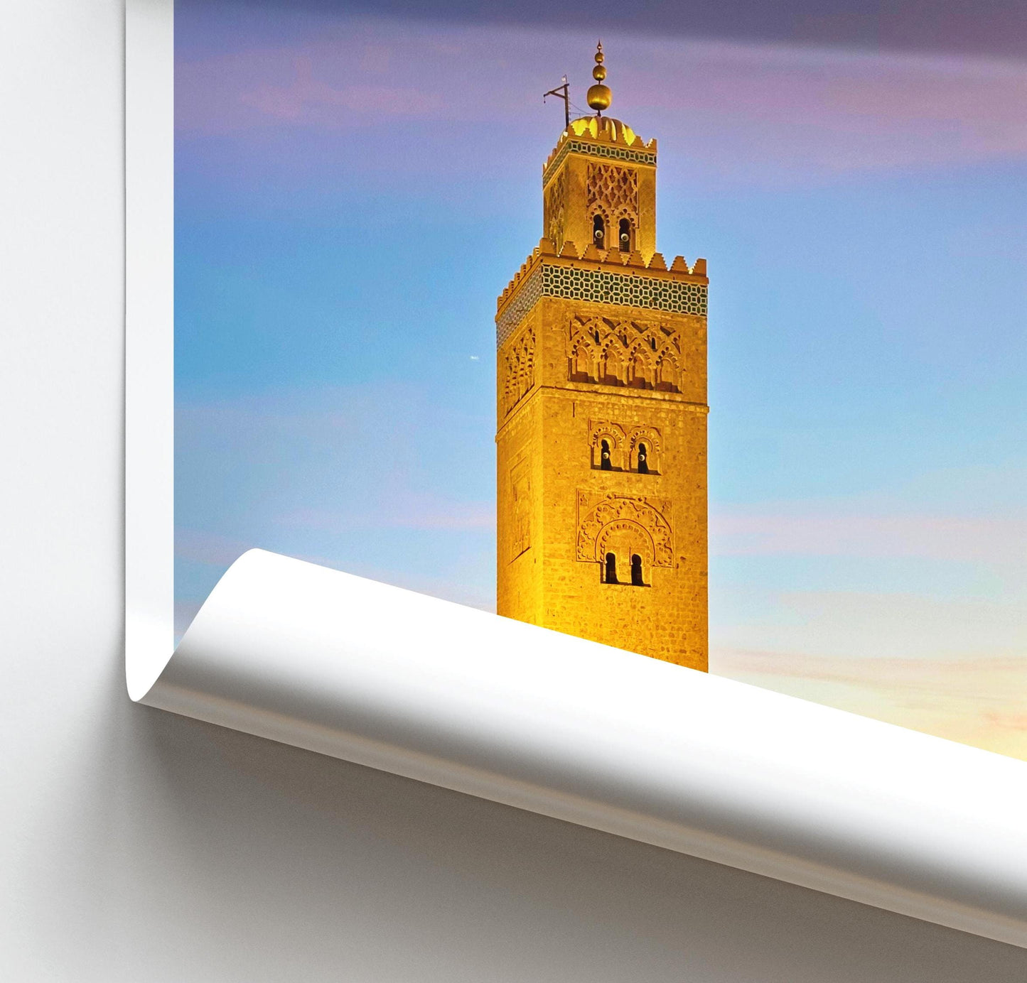 Marrakesh Morocco Print, Koutoubia Mosque Art, Travel Photography, Cityscape Poster